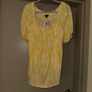 Torrid Yellow and White Women's Top